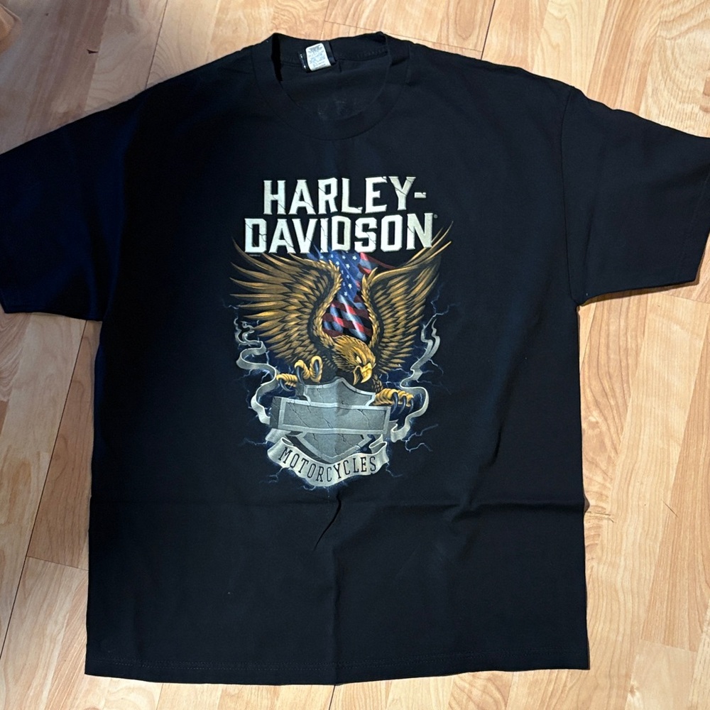 Harley-Davidson Black Tee with Eagle Graphic